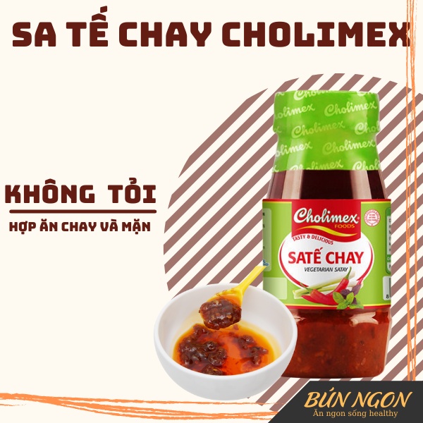 COMBO 3 HŨ SA TẾ CHAY CHOLIMEX ĂN KÈM VỚI PHỞ CHAY, HỦ TIẾU CHAY, MỲ CHAY HOẶC ƯỚP CÁC MÓN CHAY KHÁC - hũ 90gr