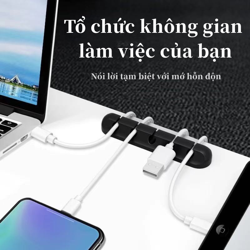 Kẹp cố định dây cáp , Đế Dán Kẹp Cố Định Chống Rối Cáp Sạc,  Dây Chuột, Bàn Phím TOPK.[ chất lượng, đa năng, tiện lợi]
