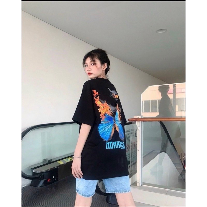 [Rẻ Vô Địch Áo Thun Phông Tay Lỡ Form Rộng Hình Bướm Monar Unisex (Ảnh Thật)