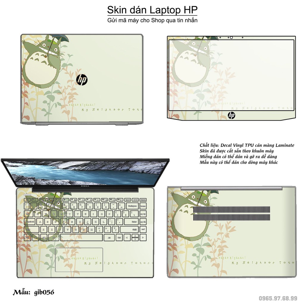 Skin dán Laptop HP in hình Ghibli _nhiều mẫu 9 (inbox mã máy cho Shop)