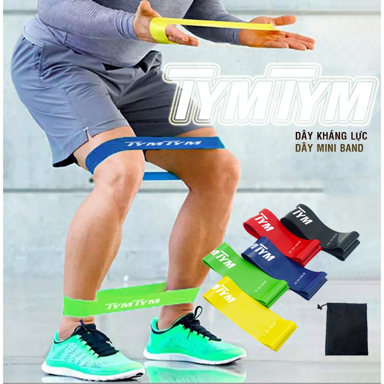 Dây kháng lực tập chân mông, dây mini Band, phụ kiện tập gym, đồ dùng thể thao tại nhà đa năng, vòng cao su đàn hồi