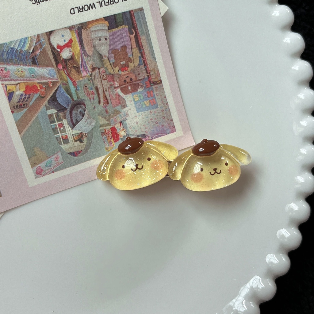 Kẹp Tóc Trong Suốt Họa Tiết Hoạt Hình Phong Cách Hàn Quốc