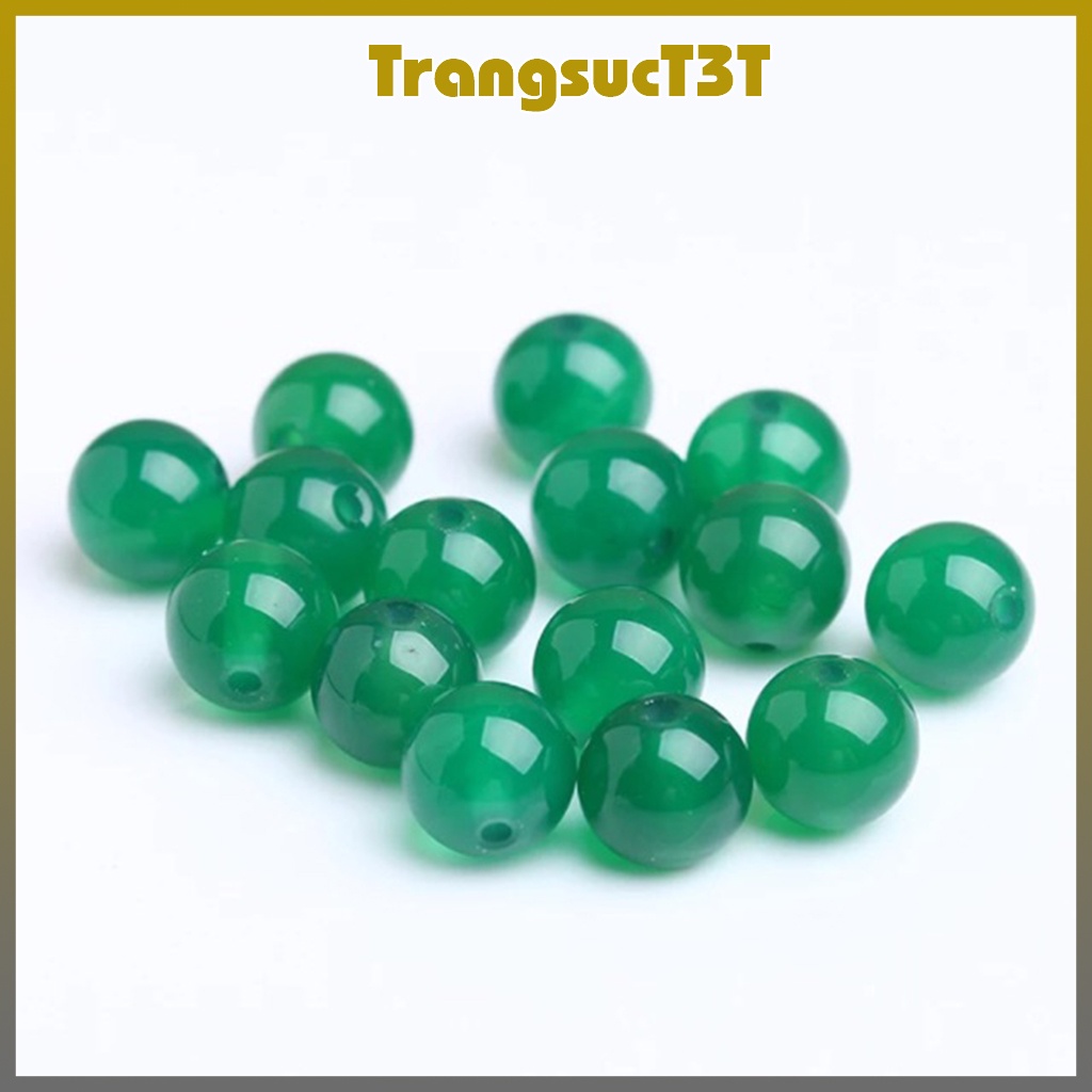 Hạt Đá Phong Thủy làm vòng tay may mắn đủ size 8 10 12 14mm, Hạt vòng đá cho nam nữ mệnh kim mộc thủy hỏa thổ - Tặng kim