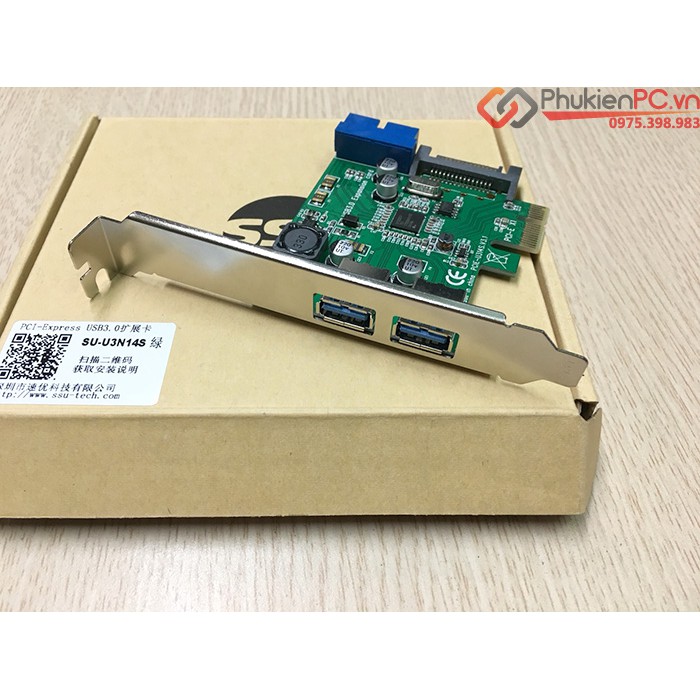 Card PCI-E to 2 USB 3.0,  20Pin