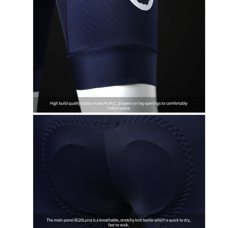 MONTON MEN BIB SHORTS CYCLING SKULL BLUE / RED