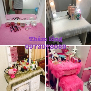 Thảm lông trải bàn trang điểm