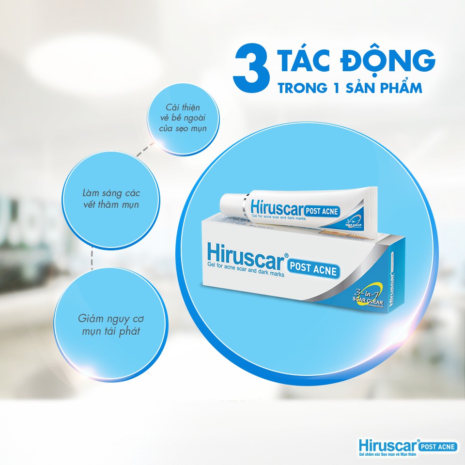 [Chính Hãng] HIRUSCAR POST ACNE - Gel làm mờ sẹo mụn và thâm mụn [hirusca / híuca / hirucar]