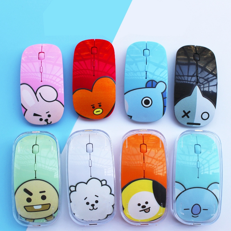 Chuột máy tính không dây họa tiết BT21 BTS