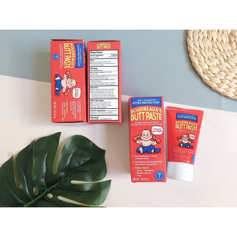 Kem hăm tã Buth Paste Boudreaux Mỹ 57g 113g