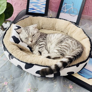 Nệm tròn bò sữa cho thú cưng