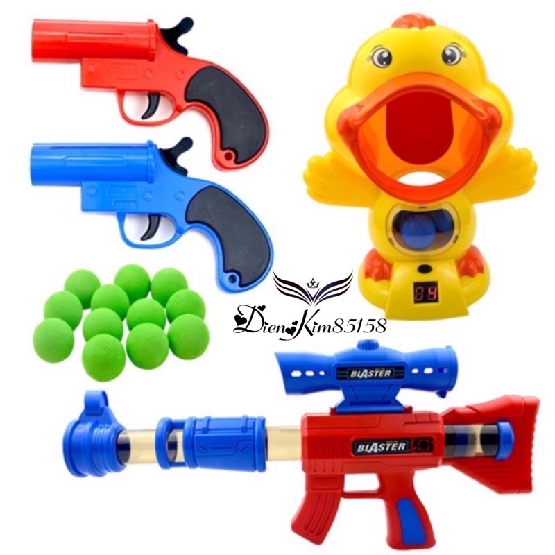Đồ chơi 12 viên tròn 2khẩu (bắn vịt)