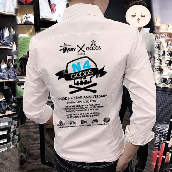 Áo sơ mi nam lụa in đầu lâu phía sau cao cấp(ảnh thật) _fashionneww