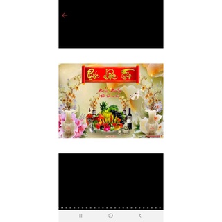 Tranh dán tường bàn thờ gia tiên kích thước lớn 180x120cm