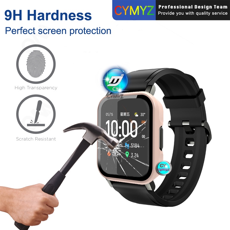 Ốp Bảo Vệ Đồng Hồ Thông Minh AUKEY LS02 360° Kính Cường Lực Toàn Màn Hình Cho haylou LS02