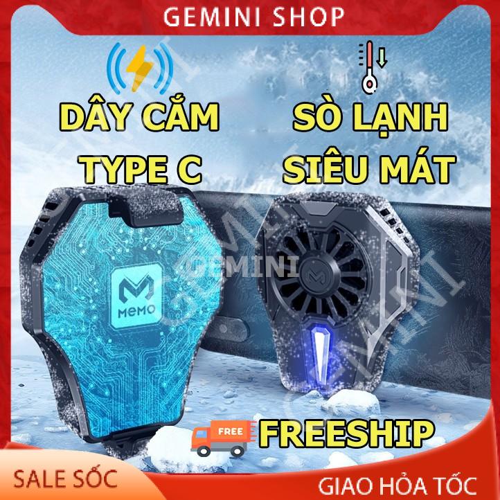 Quạt tản nhiệt gaming Memo DL01 cho điện thoại, tản nhiệt sò lạnh siêu mát Gemini Shop