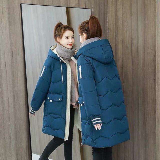 HÀNG SẴN Áo phao nữ phối màu tay bo chun kiểu dáng trẻ trung hàng QCCC