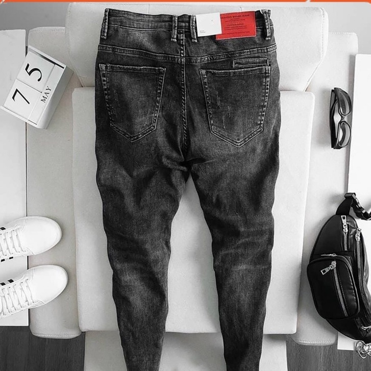 Quần jean nam xanh trơn chất bò cao cấp co dãn 4 chiều đẹp from dáng skinny mẫu mới thời trang cao cấp beautiulgilr K03