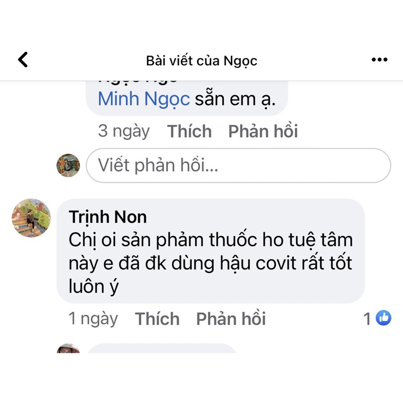 Siro ho Tuệ Tâm (Hoà Bình) ho khan, ho có đờm, đau rát họng, khản tiếng