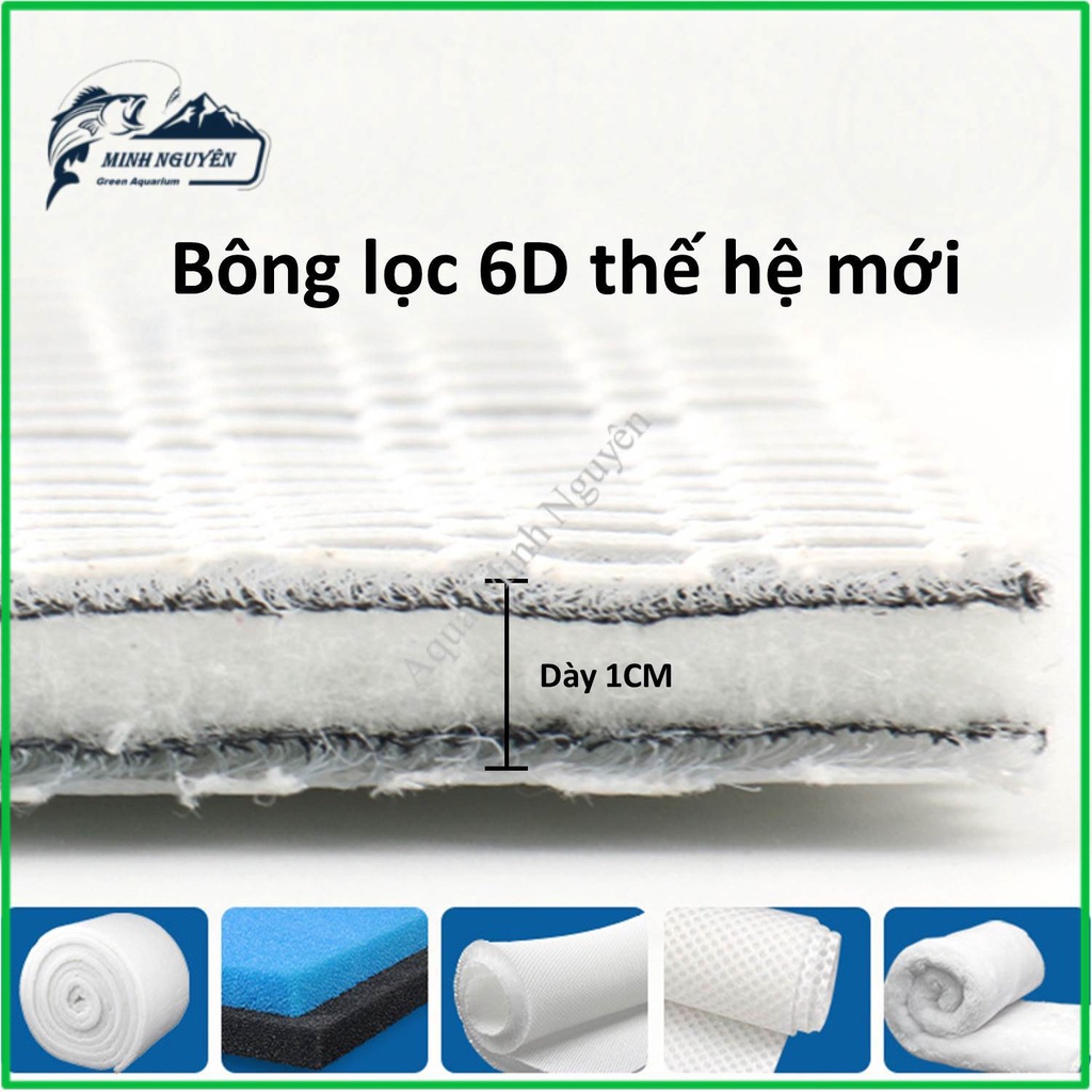 Bông Lọc 6D Thế Hệ Mới  Bông Lọc bể cá  Bông lọc hồ cá Bông lọc nước bể cá Bông lọc cặn bể cá bông lọc hồ cá koi