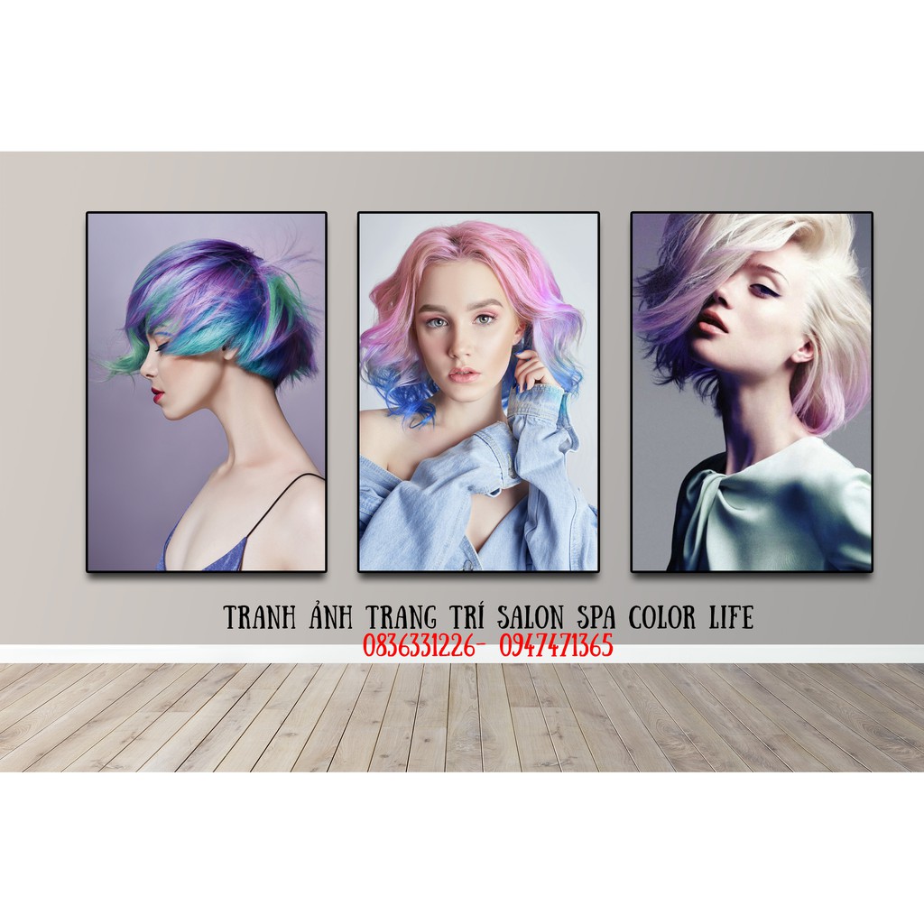 TRANH SALON TIỆM CẮT TÓC NỮ DÁN TREO TƯỜNG SIÊU ĐẸP GIÁ XƯỞNG K35 COLORLIFE | BigBuy360 - bigbuy360.vn