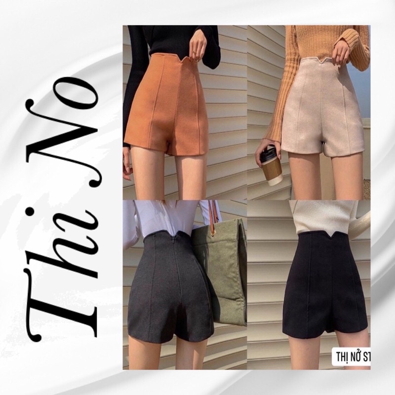 Quần short cạp cao