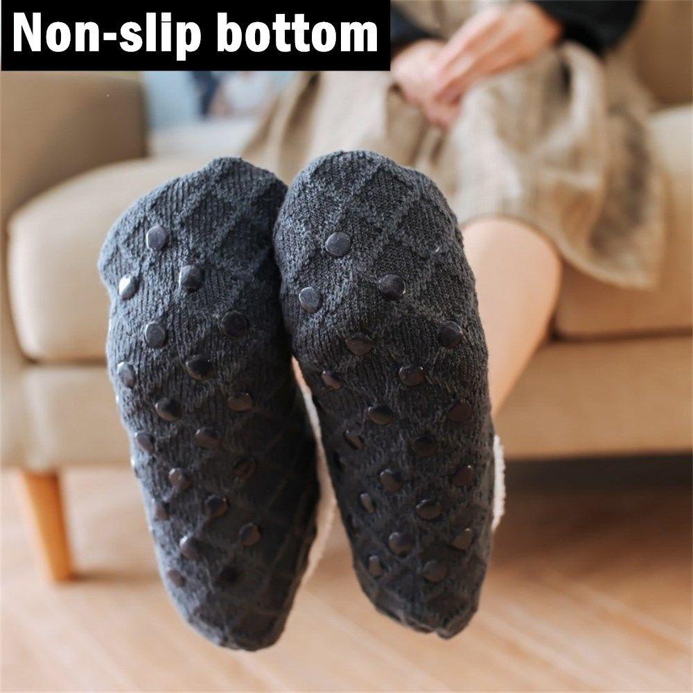 Dép Lông Cừu Lót Sàn Chống Trượt Cho Nữ