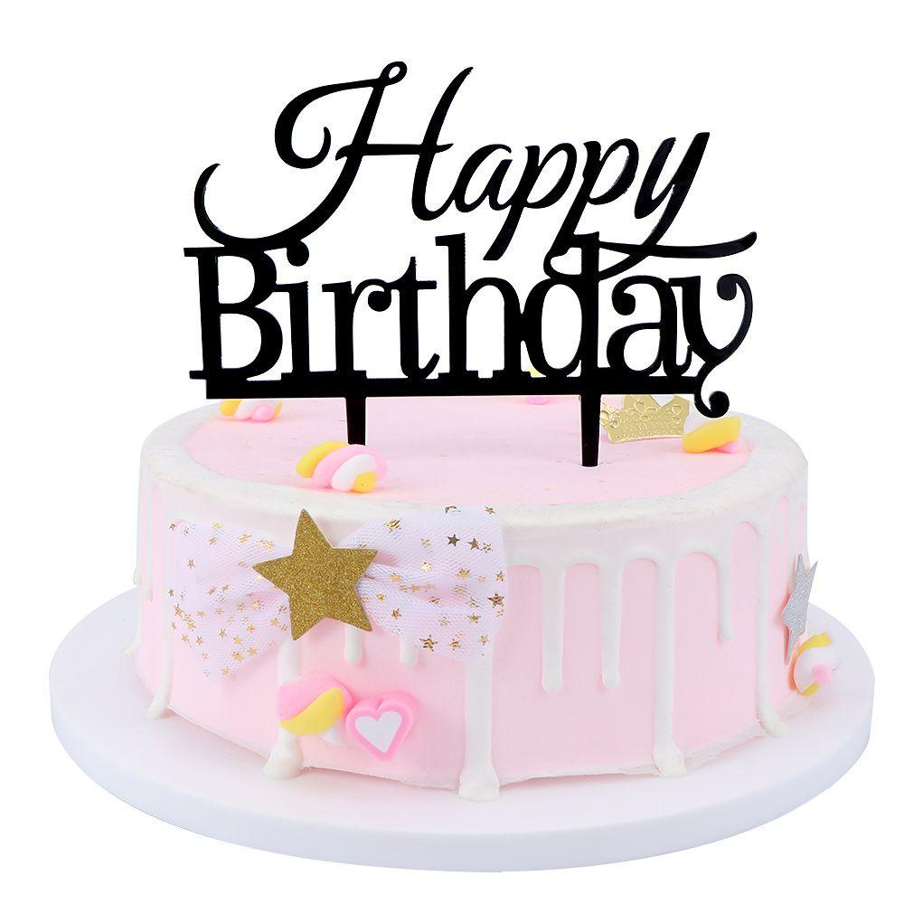 AUGUSTINA Topper Trang Trí Bánh Kem Hình Chữ Happy Birthday