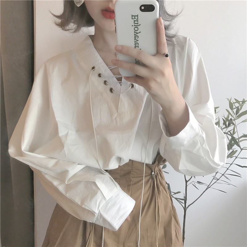 SET CÓ BÁN RỜI  áo sơ mi đan dây và quần ống rộng Quảng Châu order mã 738