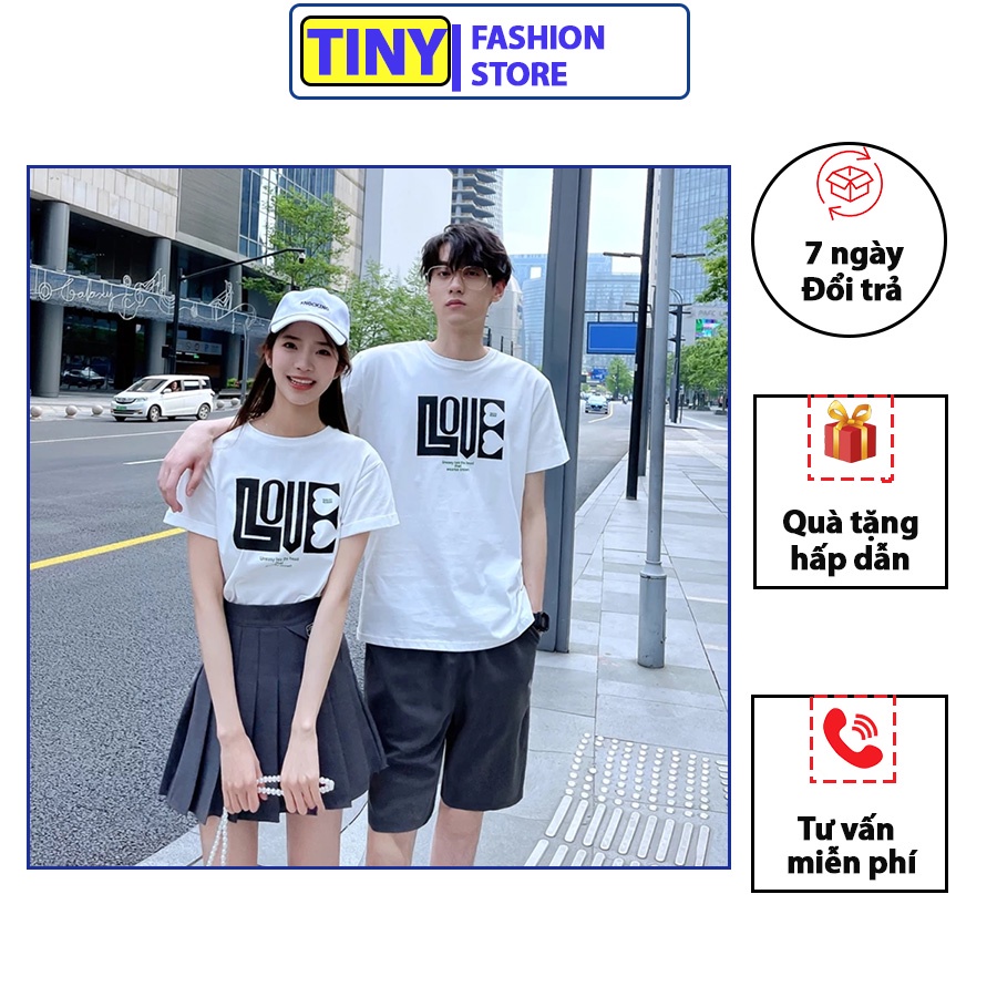 Áo đôi nam nữ chất đẹp, Áo đôi chất thun cotton mã AD028