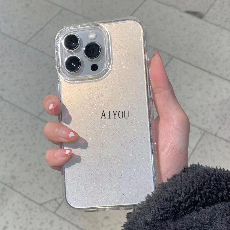 Ốp Điện Thoại Nhựa Cứng Trong Suốt Kim Tuyến Cho iPhone 14 Pro Max 13 iPhone11 Pro 12 XS Max