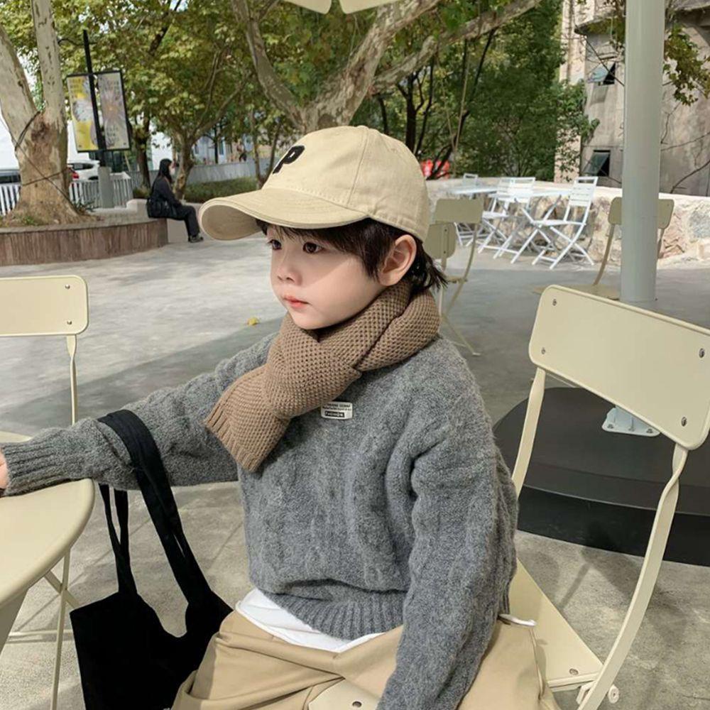 Anemone Khăn Choàng Cotton Màu Trơn Giữ Ấm Đa Năng Cho Trẻ Em