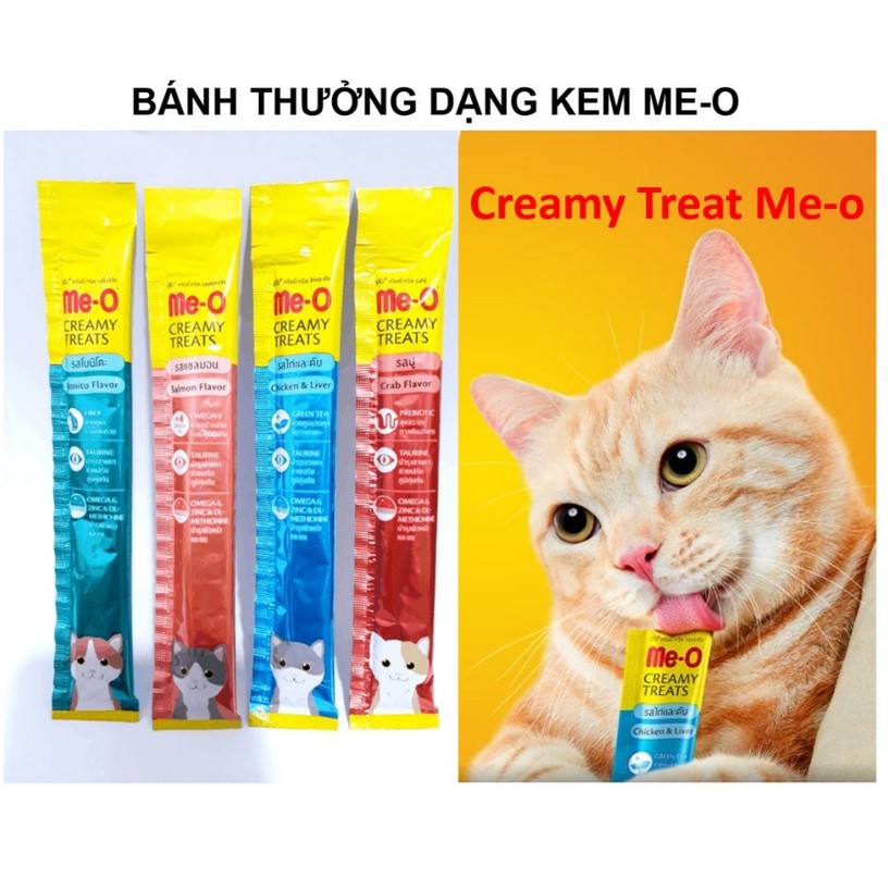 [Mã PET50K giảm Giảm 10% - Tối đa 50K đơn từ 250K] Súp Thưởng Me-O Creamy Treats Cho Mèo thanh 15gram