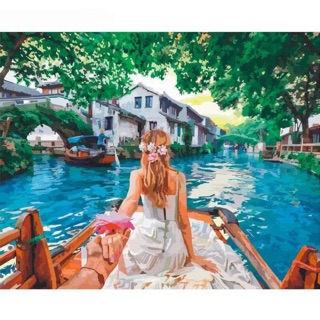 Tranh tô màu số hoá cô gái