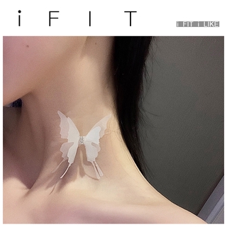 Dây chuyền ifit đính đá hình nơ xinh xắn phong cách hàn quốc