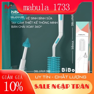 Bộ dụng cụ cọ rửa bình sữa Silicon cao cấp 3 chi tiết , dụng cụ rửa bình sữa chuyên dụng