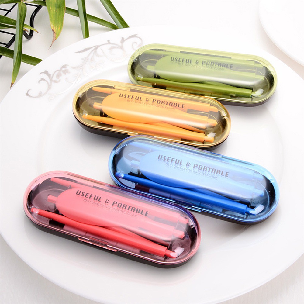Bộ Đũa Thìa G5 Mới Về - Gập Gọn Văn Phòng Nhỏ Gọn (Tặng Hộp Nhựa Đựng Sạch Sẽ)