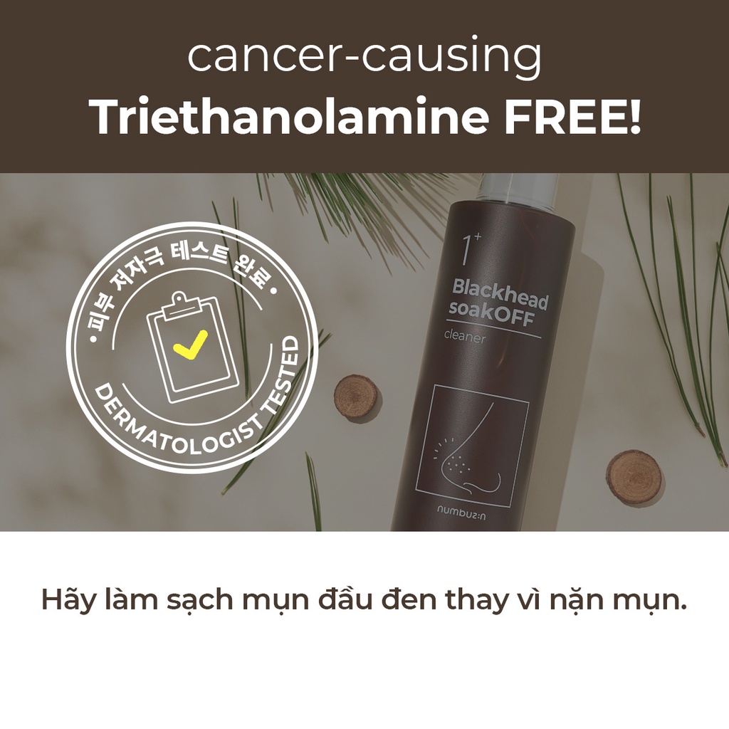 Tinh chất làm sạch mụn đầu đen NUMBUZIN No.1 Blackhead soakOFF 150ml
