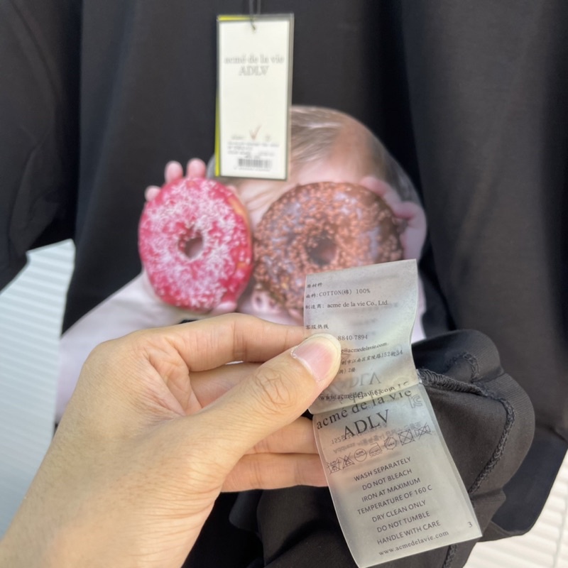 ⚡️[Hight Quality] - Áo tee ADLV Baby face donut cao cấp full tag túi, tee adlv, áo thun adlv