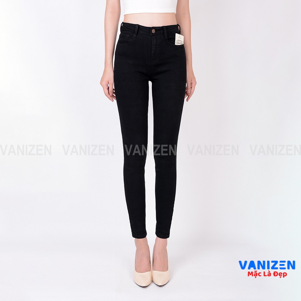 Quần Jean Đen Nữ Lưng Cao Skinny VANIZEN Shop mã 051