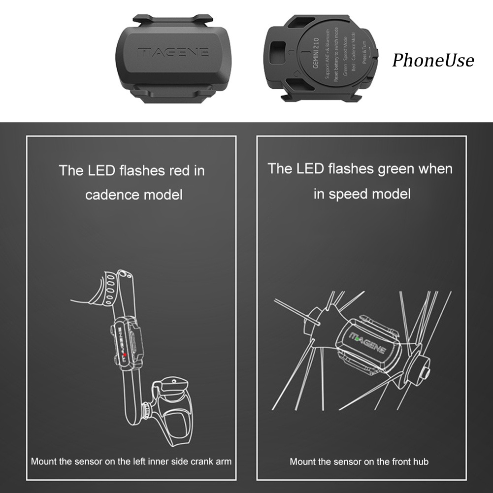 Cảm biến tốc độ xe đạp MAGENE ANT+ Bluetooth cho iGPSPORT Bryton