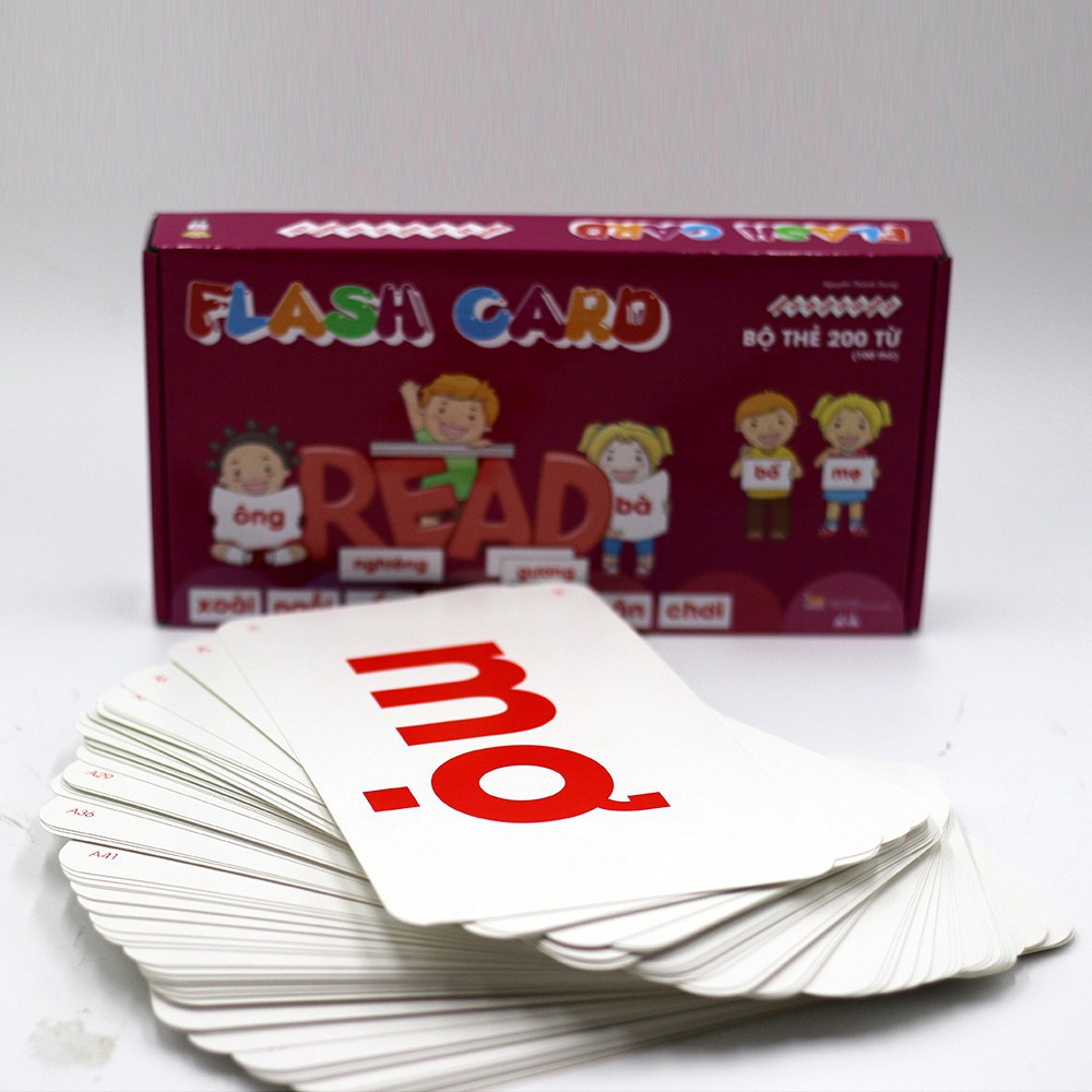 Bộ Flashcard Giúp bé học tiếng Việt cơ bản 200 Từ Đơn Cho Bé