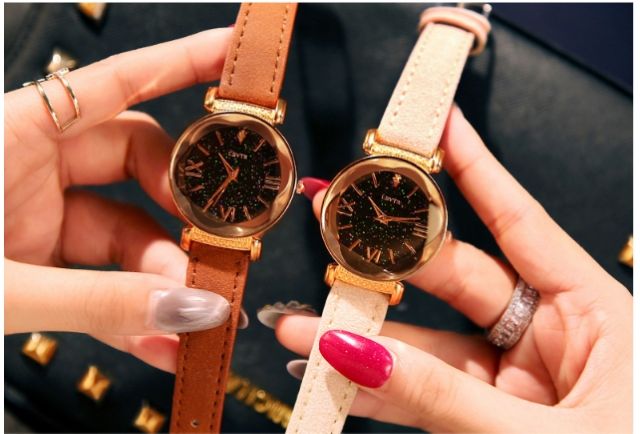 ĐỒNG HỒ NỮ LSVTR-TWAR DÂY DA MẶT KIM TUYẾN FULLBOX