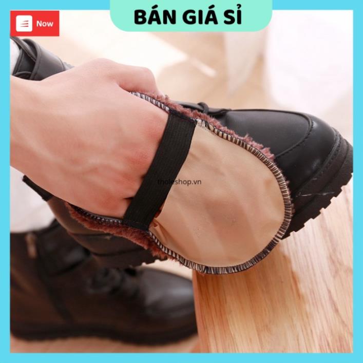 Khăn lau giày dép da 💕𝑭𝑹𝑬𝑬𝑺𝑯𝑰𝑷💕 Găng tay lau giày tiện dụng Giẻ đánh bóng dép dày 9629