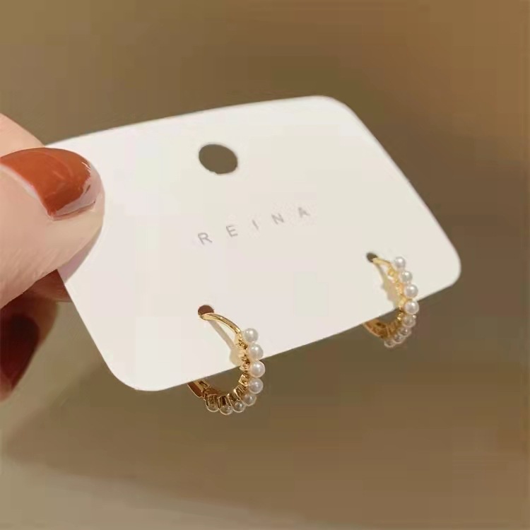 hoa tai ngọc trai nhỏ đơn giản thời trang phong cách hàn quốc