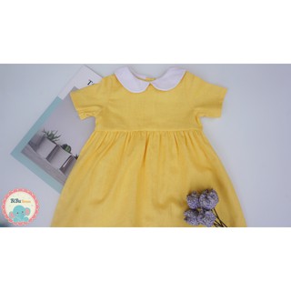Đầm babydoll linen cổ Peter Pan