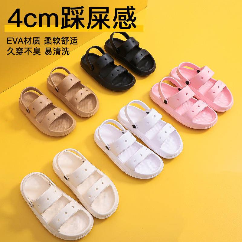 crocs sticker Dép Sandal Nữ Đế Bệt Mẫu Mới 2022shoes sticker Accessories Stickers Sandals Shoe Decoration