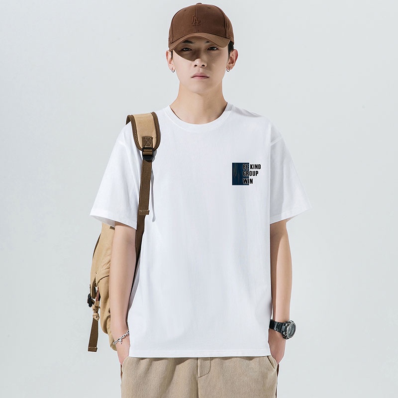 Áo Thun 100% Cotton Tay Ngắn Dáng Rộng Thời Trang Mùa Hè Mới Cho Nam