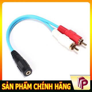 Giắc 3.5 âm to 2 đầu bông sen dương | Cable 3.5 to 2 AV