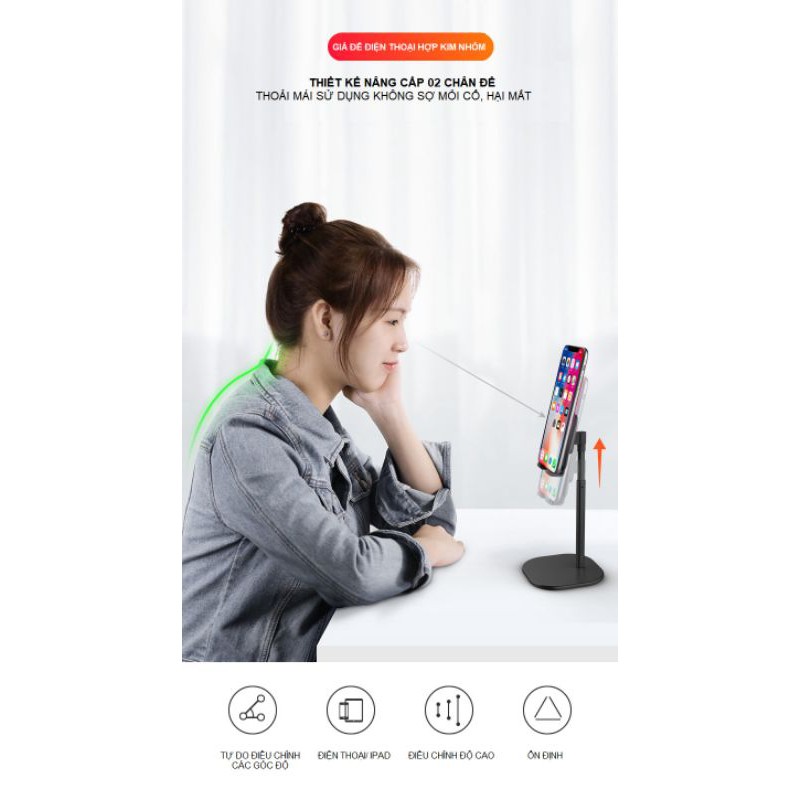 giá đỡ điện thoại, máy tính bảng để bàn T9