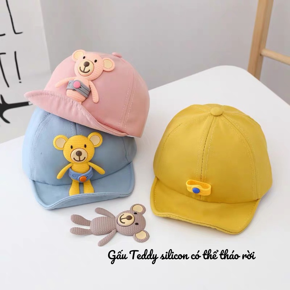 MŨ GẤU TEDDY CHO BÉ TRAI BÉ GÁI ĐI HỌC ĐI CHƠI